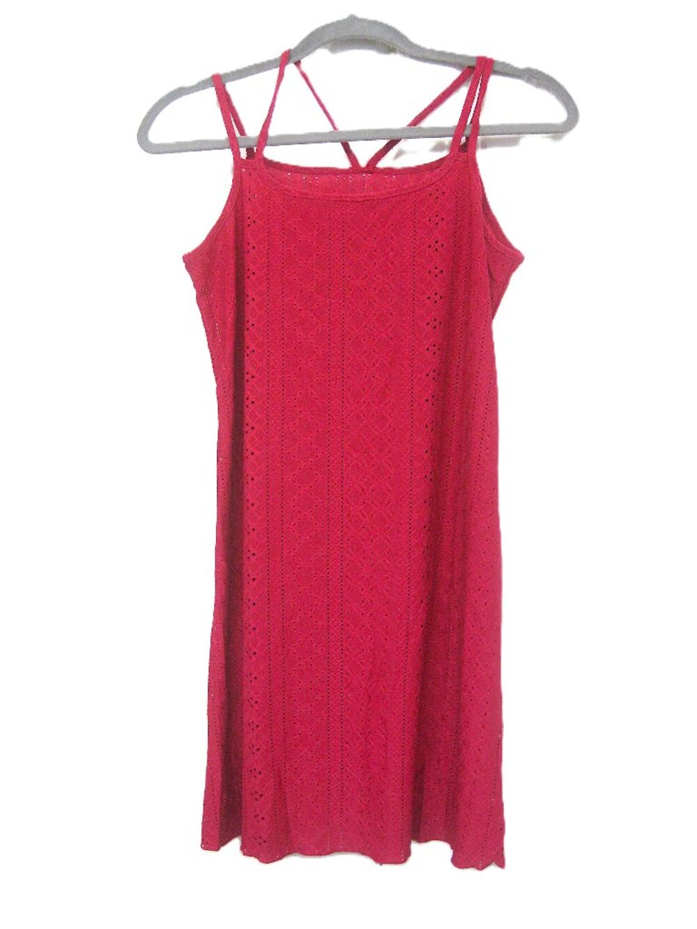Spaghetti Straps Dress  Dark Raspberry  Large